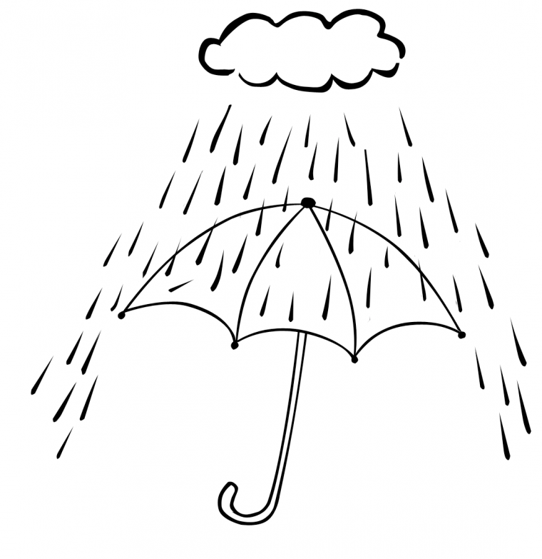 rainy coloring pages
