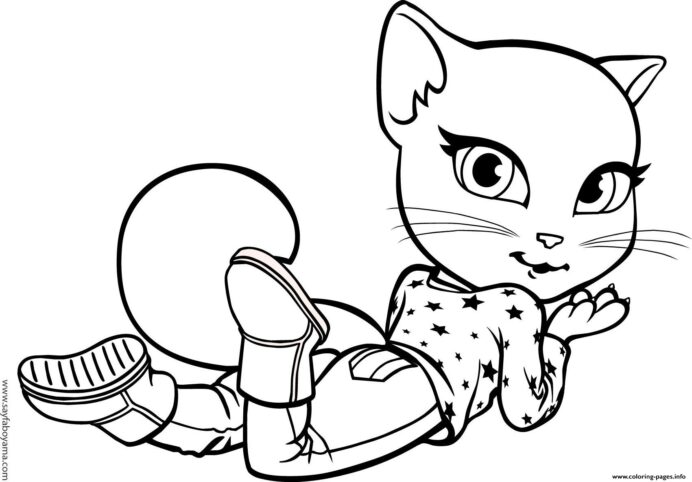 talking tom and friends coloring pages