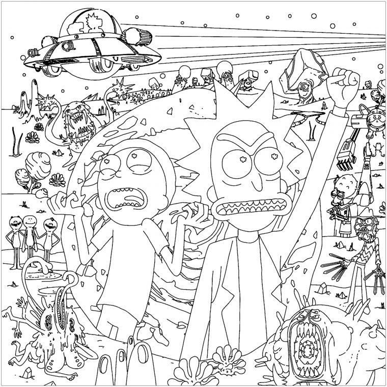 rick and morty coloring pages printable