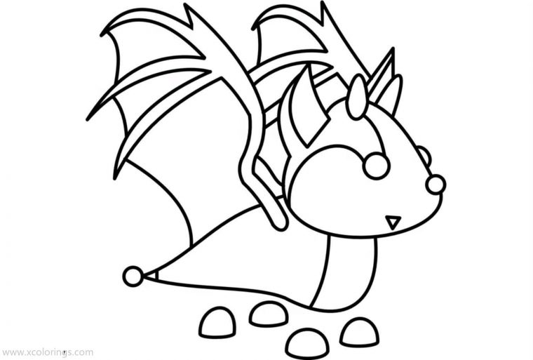 bat dragon coloring page