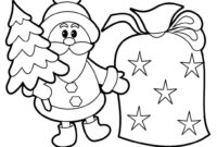 santa coloring page printable