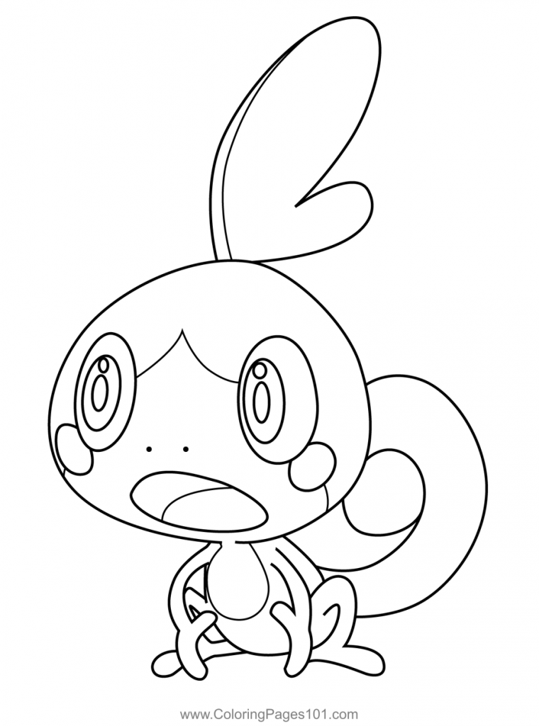 sobble coloring page