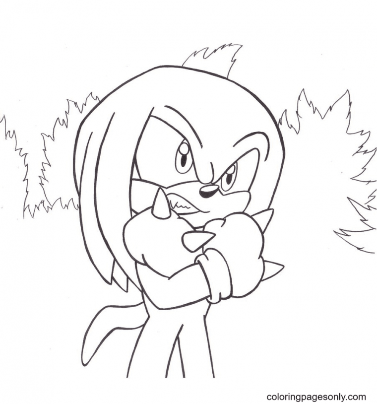 super knuckles coloring pages