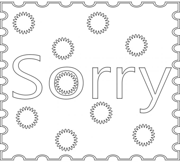 i’m sorry coloring page