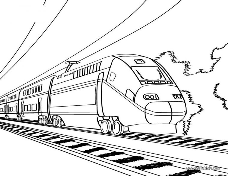 train coloring page printable