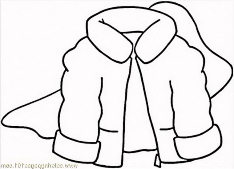 winter coat coloring page