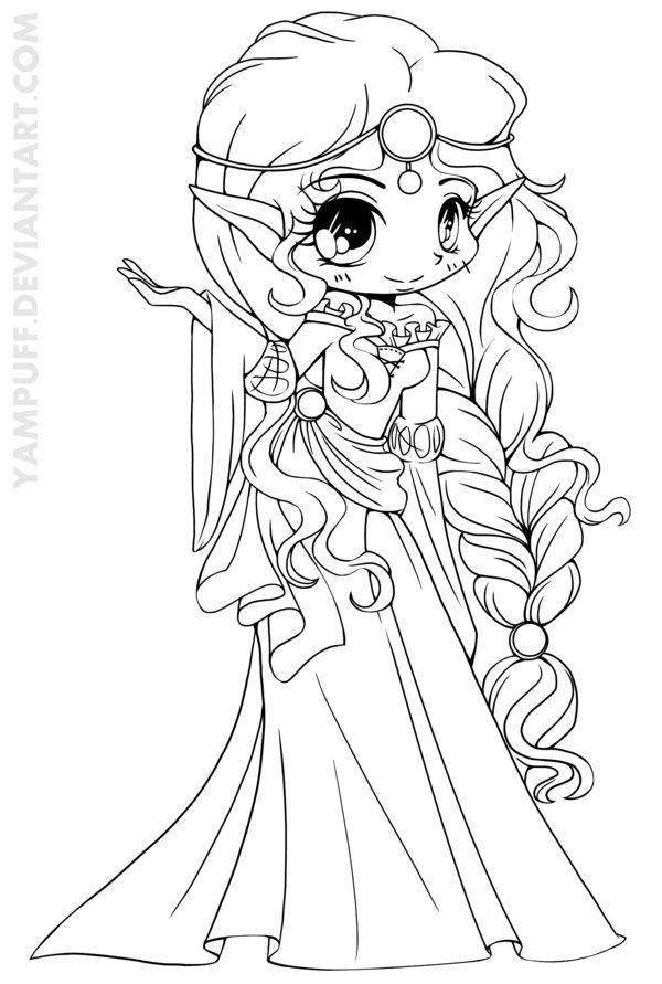 princess anime coloring pages