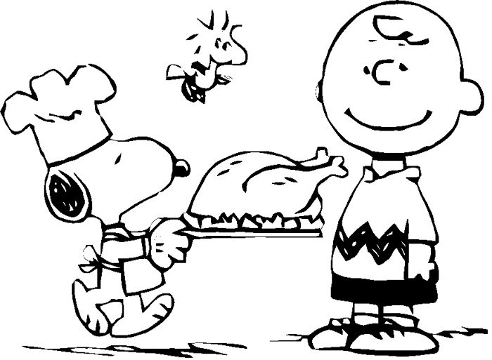 snoopy thanksgiving coloring pages