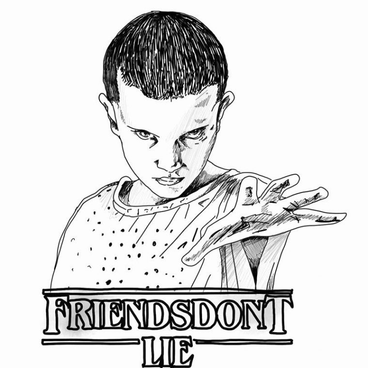 stranger things coloring pages free