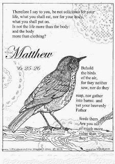 matthew 6 25-34 coloring page