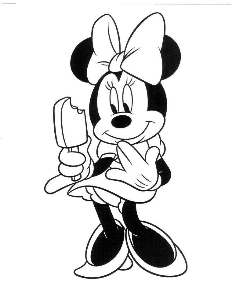 easy baby minnie mouse coloring pages