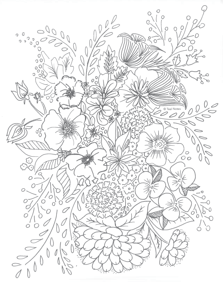 flower aesthetic coloring pages