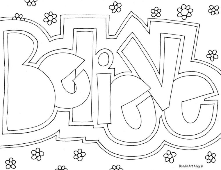 believe coloring pages
