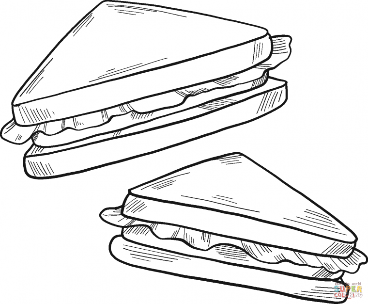 ice cream sandwich coloring page