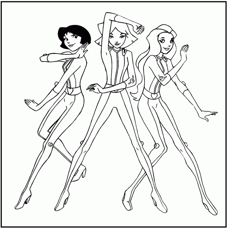 totally spies coloring pages