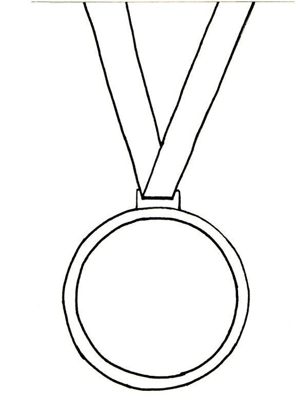 medal coloring page