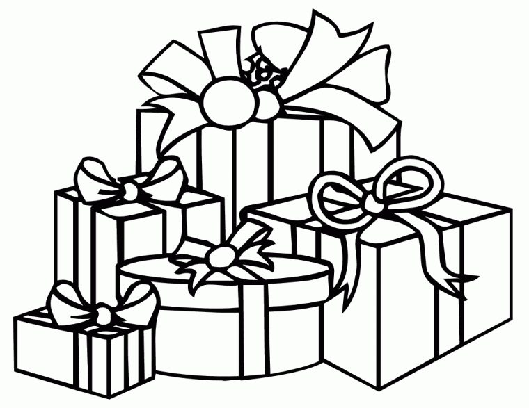 gift coloring pages