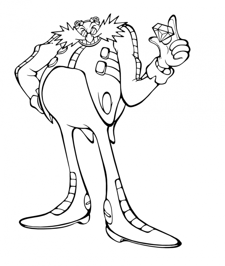 classic eggman coloring pages