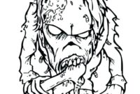 creepy monster coloring pages