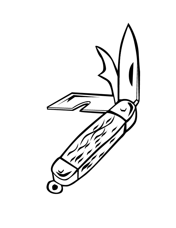 knife coloring pages