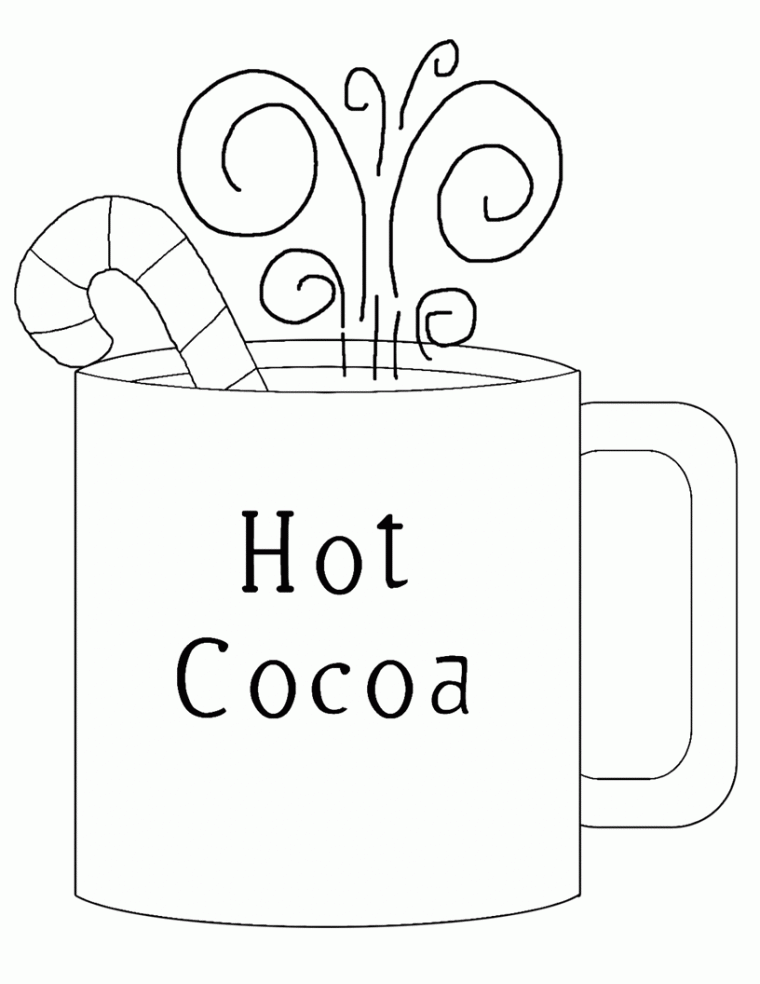 hot chocolate mug coloring page hot chocolate mug coloring page
