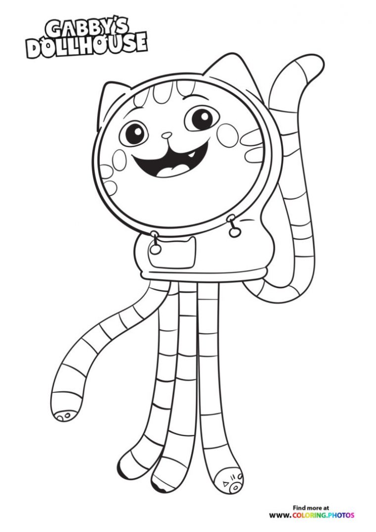 gabby cat dollhouse coloring pages