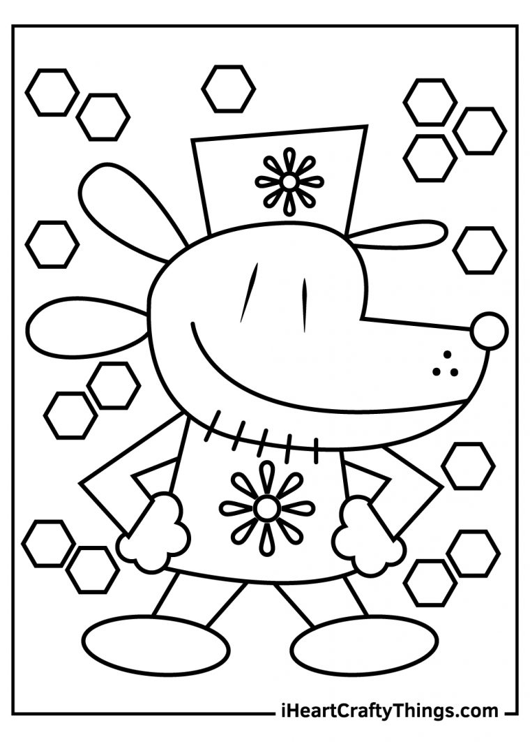 dog man book coloring pages