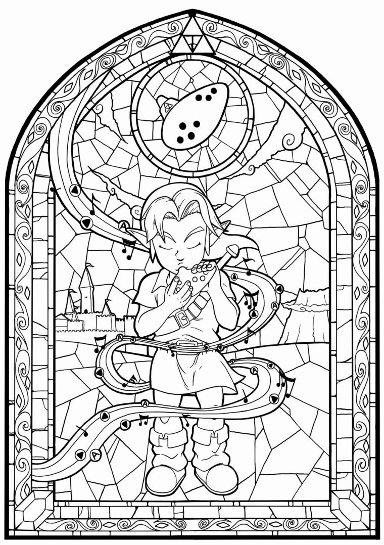 printable legend of zelda coloring pages