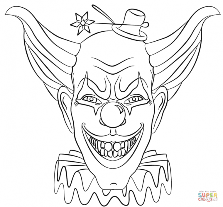 killer clown coloring pages