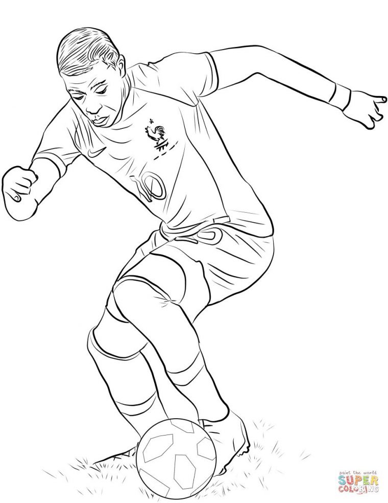 mbappe coloring pages