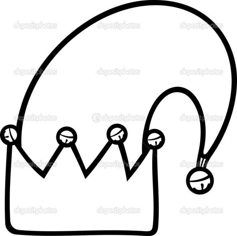 elf hat coloring page