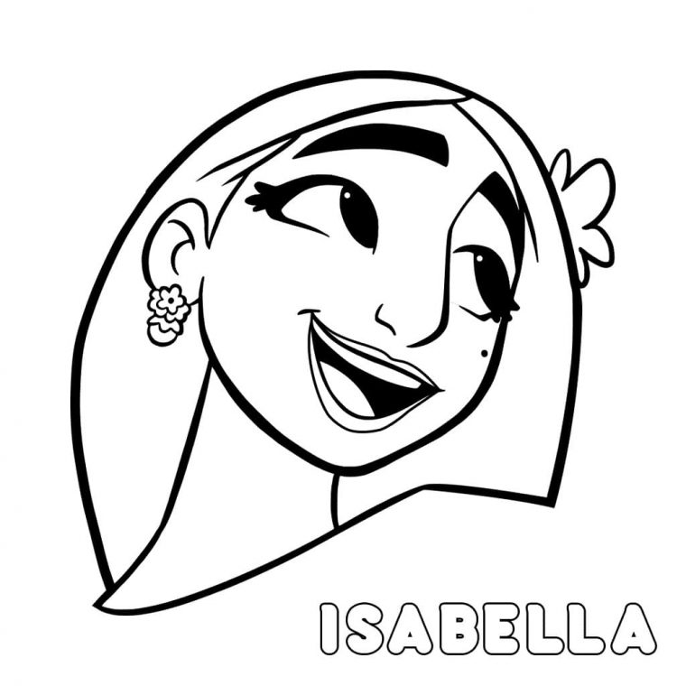 isabela madrigal coloring page