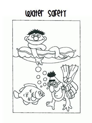 water safety coloring pages