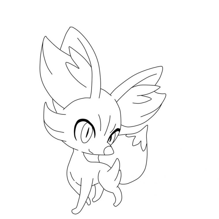 fennekin coloring page
