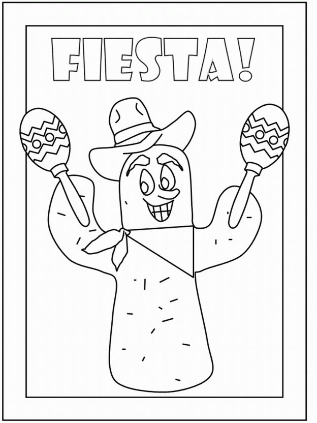 fiesta coloring page
