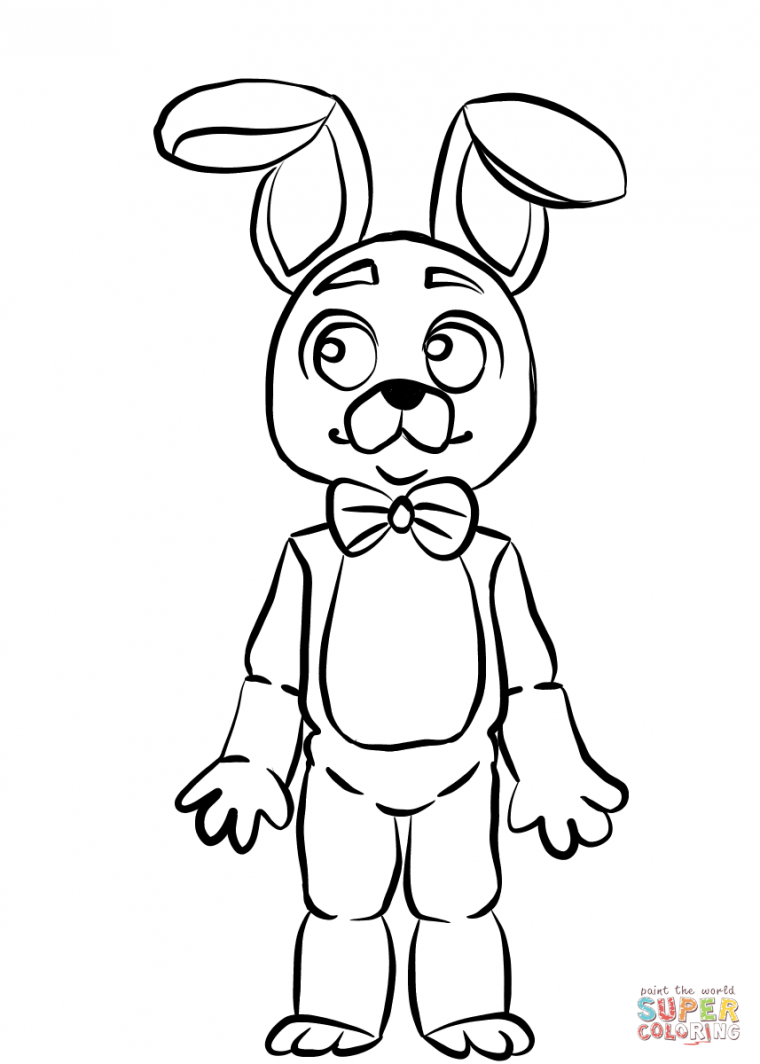 nightmare bonnie coloring pages
