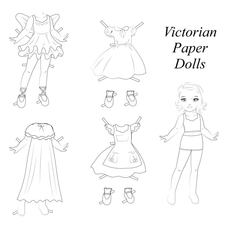 paper dolls coloring page