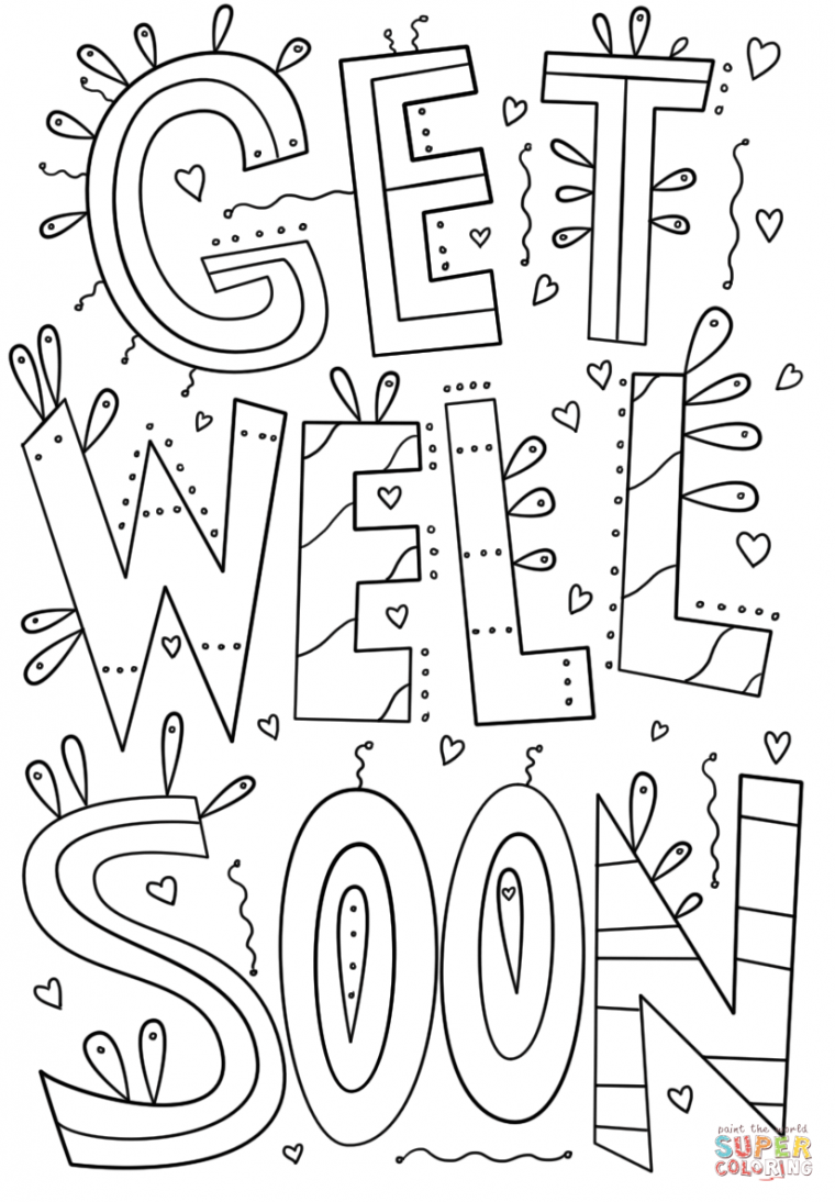 feel better coloring page