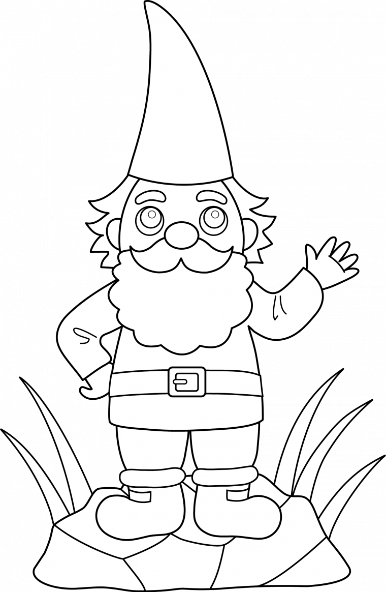 gnome coloring pages free