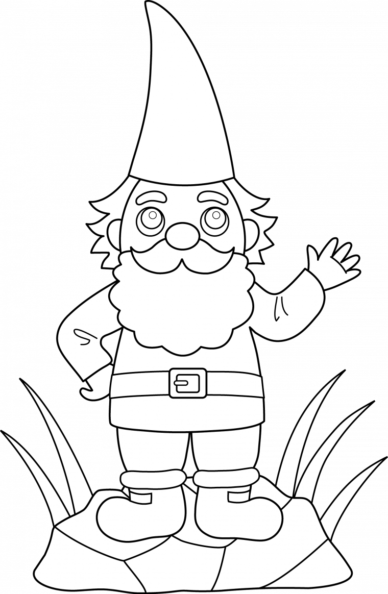 gnome coloring pages free gnome coloring pages free