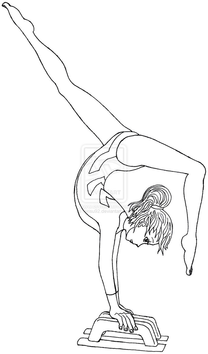 free gymnastics coloring pages