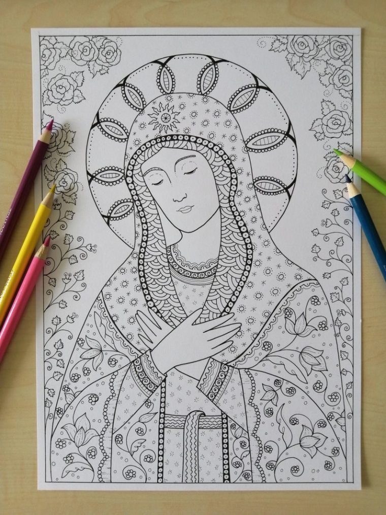 mary coloring pages catholic