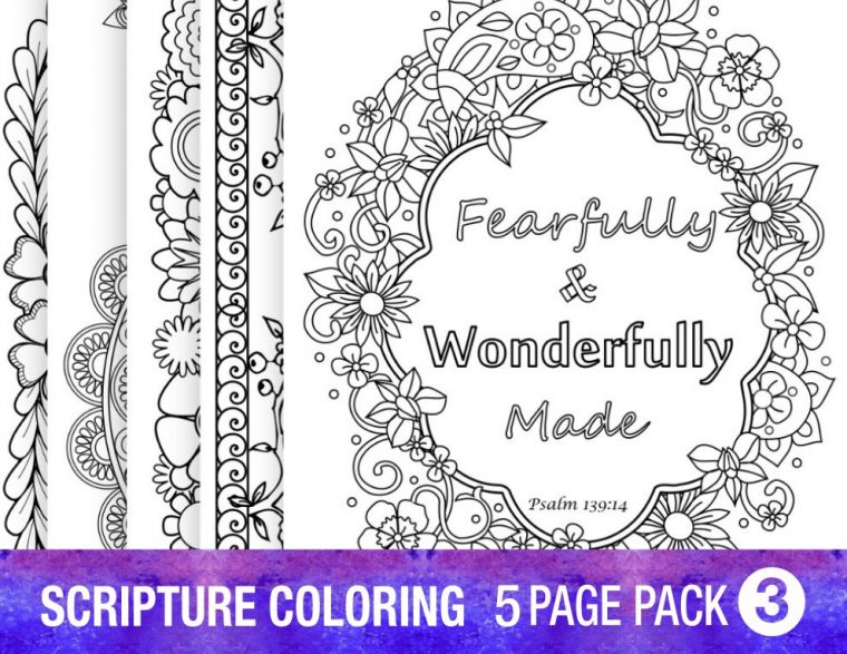 fearfully and wonderfully made coloring page