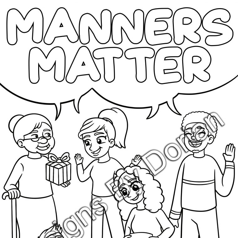 manners coloring page
