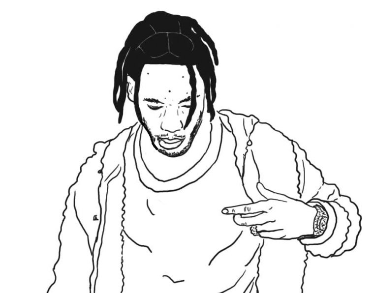 travis scott coloring page travis scott coloring page