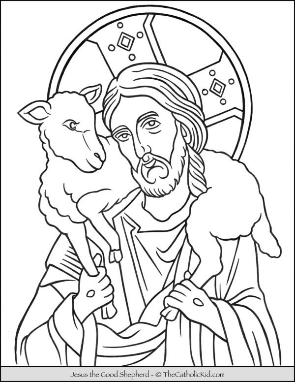 jesus the good shepherd coloring pages
