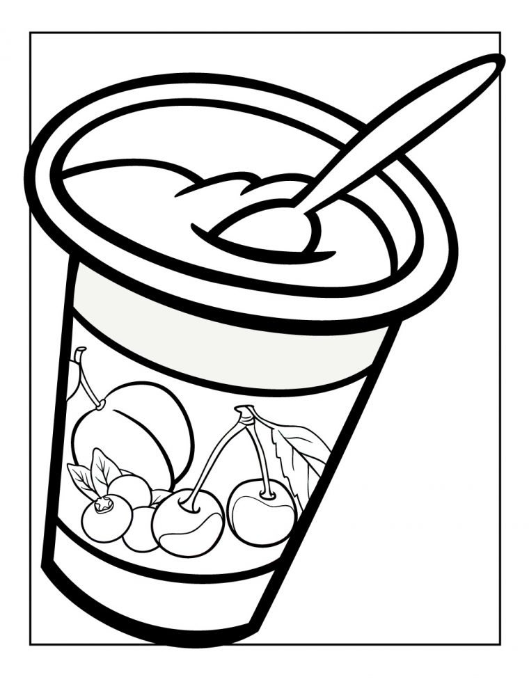 yogurt coloring page