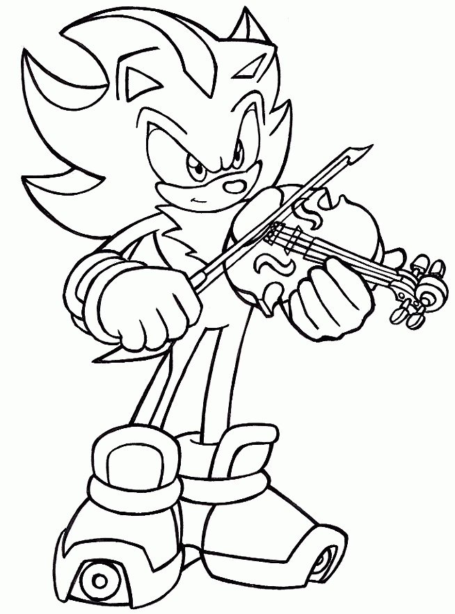 sonic the hedgehog shadow coloring pages