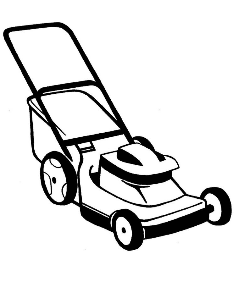 lawn mower coloring pages