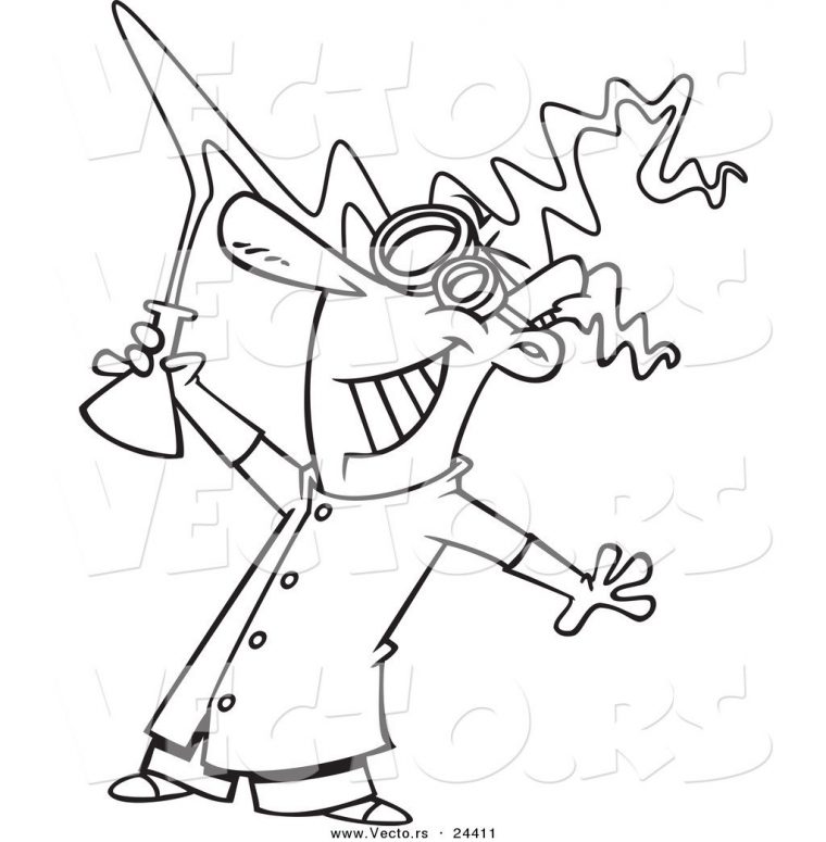 mad scientist coloring page mad scientist coloring page
